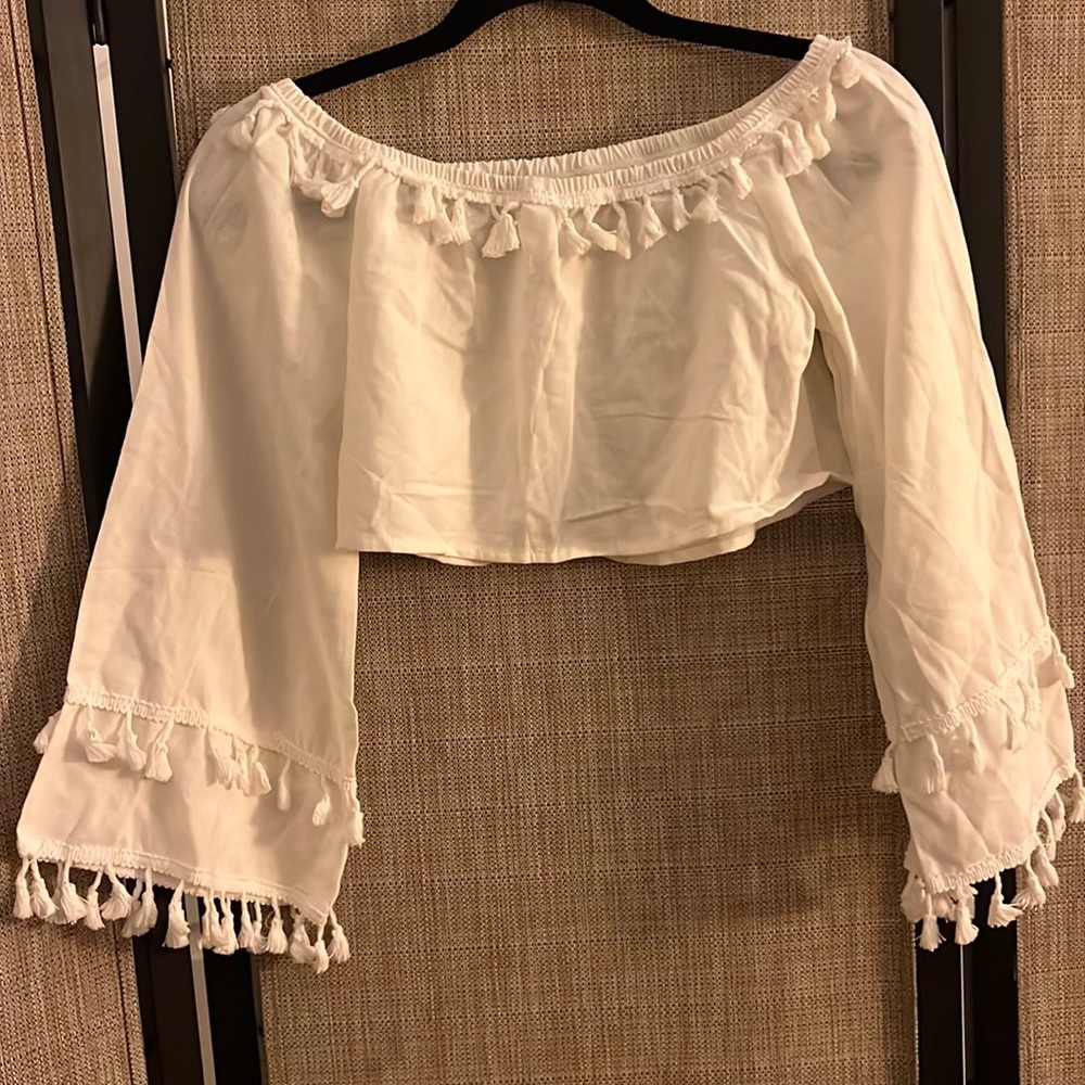 Bell sleeve crop top